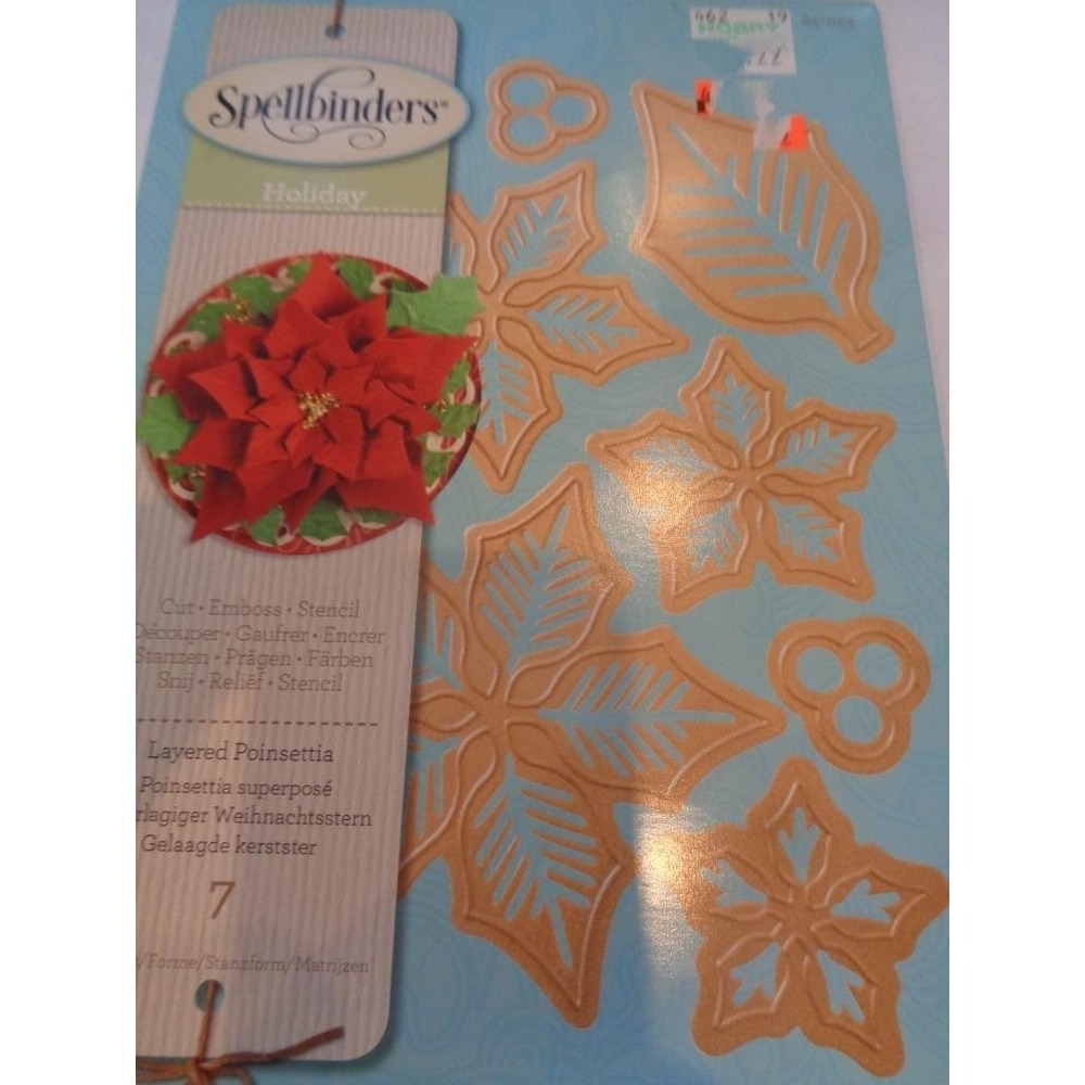 Spellbinders LAYERED POINSETTIA Die Cut Emboss Stencil